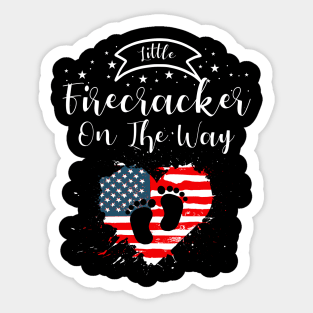 Little Firecracker On The Way Sticker